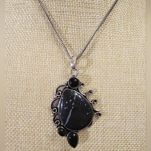 Snowflake Jasper 925 Pendant & Necklace